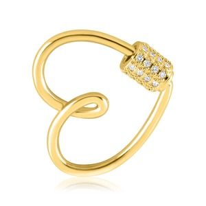 Cubic Zirconia Heart Carabiner Charm